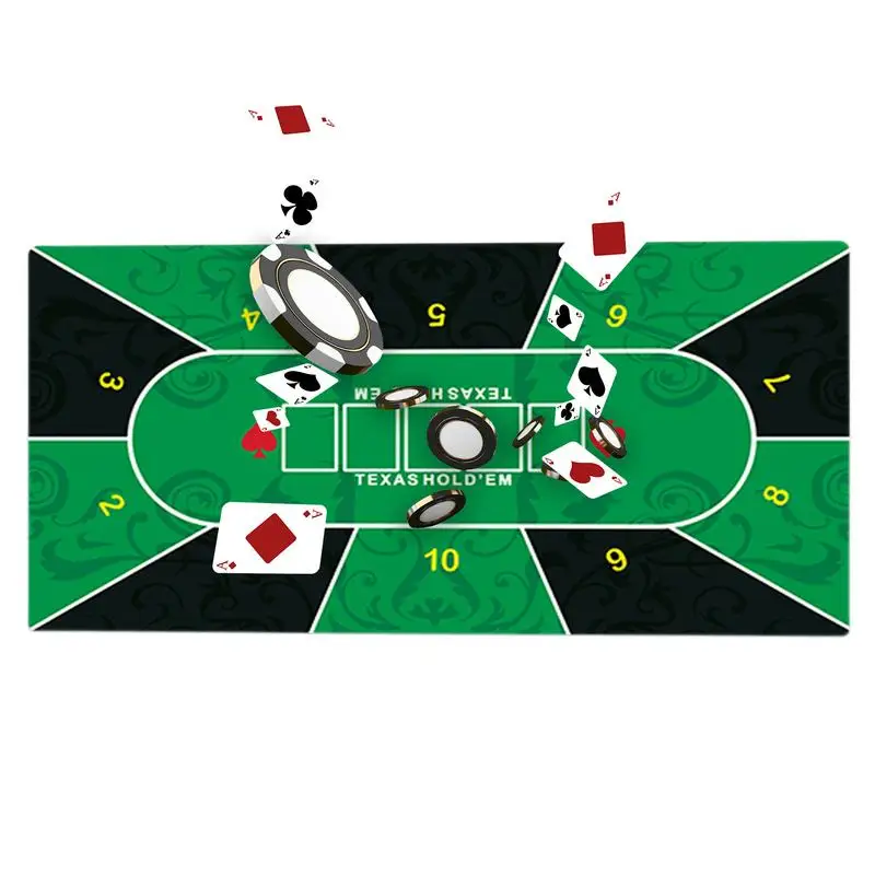 

Texas Holdem Mat Portable Rubber Game Mat With Poker Layout Tabletop Holdem Mat For Home Entertainment Board Game Rooms Friend