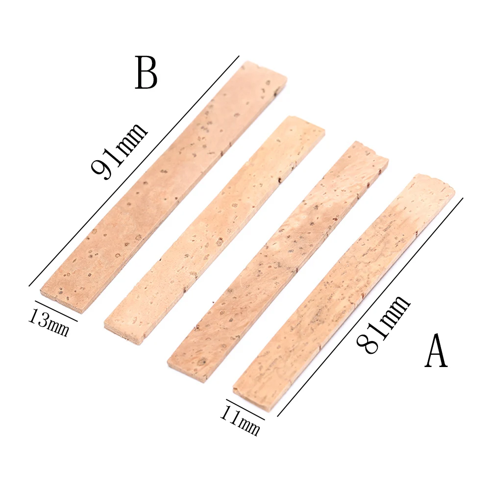 4 unids/set clarinete corcho Natural boca cuello tubo interfaz instrumento piezas de reparación material de corcho Natural
