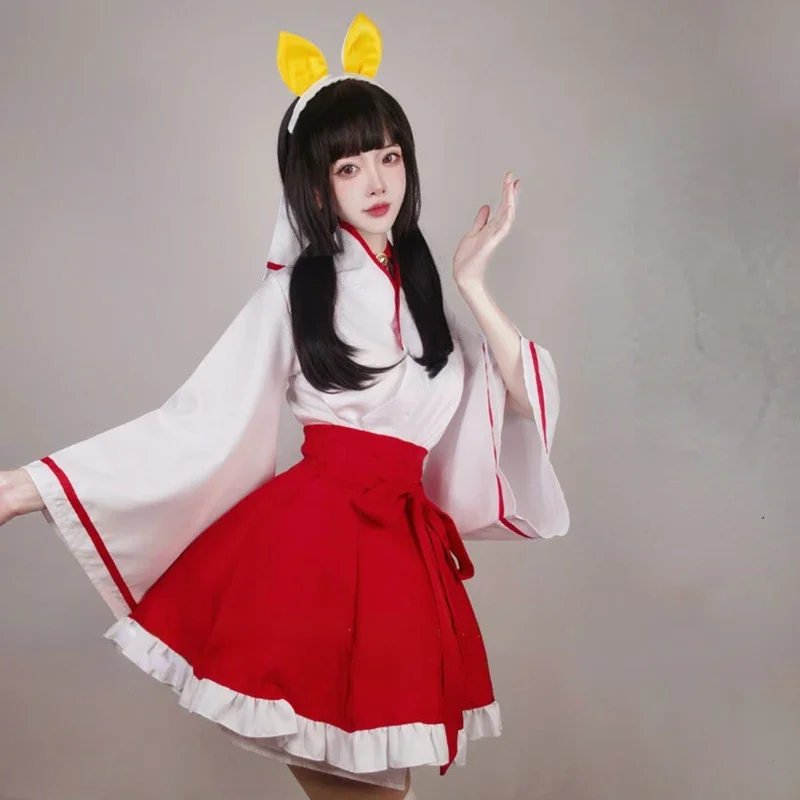 Robe Kimono Japonaise Lolita pour Femme, Costume de Cosplay Anime, Robe de ixd'Halloween, Spectacle d'Animation, Amour en Direct