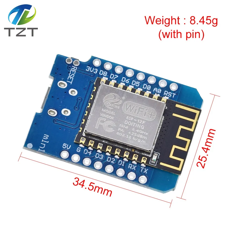 ESP8266 ESP-12 ESP12 WeMos D1 Mini Module Wemos D1 Mini WiFi Development Board Micro USB 3.3V Based On ESP-8266EX 11 Digital Pin