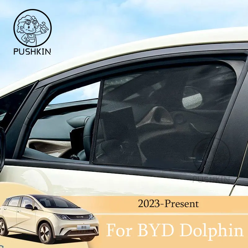 Magnetic Car Sunshade Shield Front Windshield Frame Curtain Sun Shade Accessories For BYD Dolphin ATTO 1 EA1  2022 2023 2024