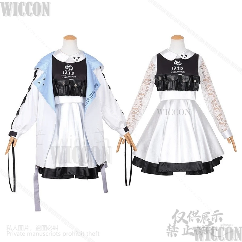 Hakari Atsuko Anime archivo azul disfraz Cosplay Sudadera con capucha vestido Lolita peluca Halloween Navidad lindas niñas mujer personalizado