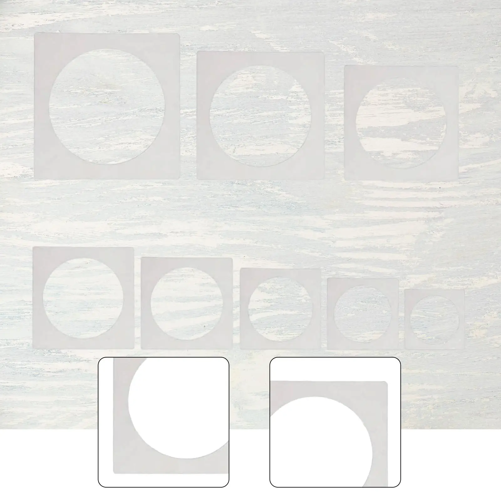 8 Pieces Painting Stencils Easy to Use Small Reusable for on Wood Cards Wall