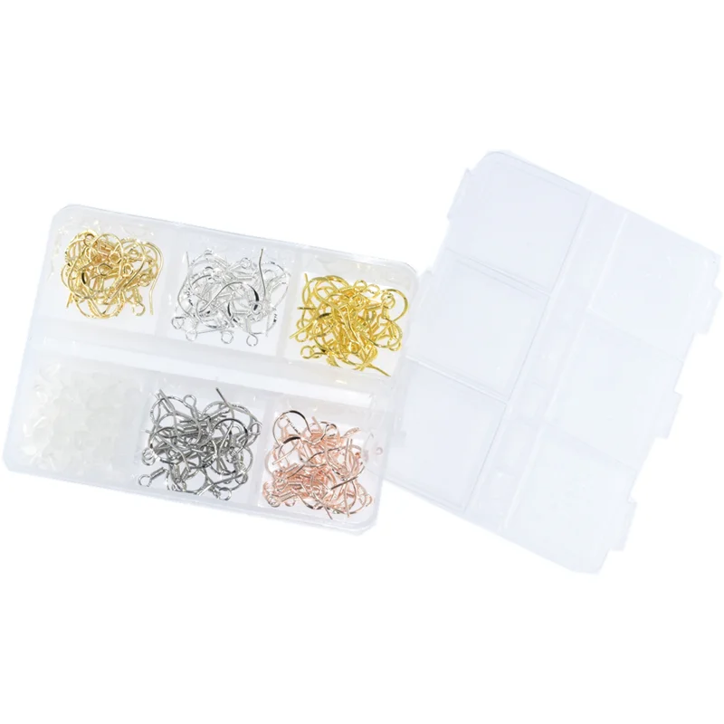 

A Box Each 10 Pieces Per Grid Ear Carven 925 Silver Earrings Clasps Hooks Fittings DIY Jewelry Making Accessories