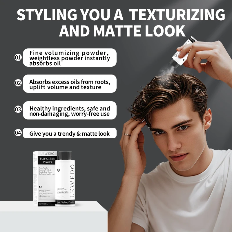 مسحوق تكثيف الشعر، مسحوق تصفيف الشعر يدوم طويلاً، مسحوق شعر رقيق للتحكم في الزيت، يزيد من حجم الشعر، تعزيز تصفيف الشعر #3