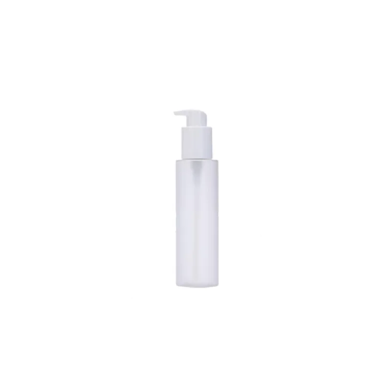 20Pcs Plastic Frosted Empty Bottle Flat Shoulder PET White Lotion Pump 100ML 150ML 200ML Refillable Portable Packaging Container