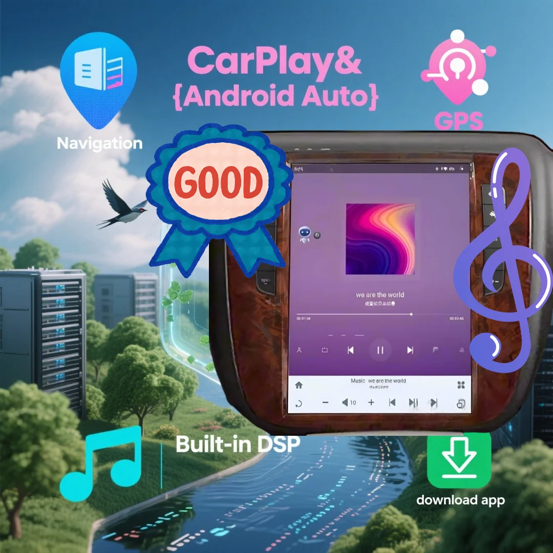 For GMC-Yukon/Chevy Suburban Tahoe Auto AC 2007-2013  Multimedia Video Player  Android GPS Auto Stereo Carplay Navi Radio