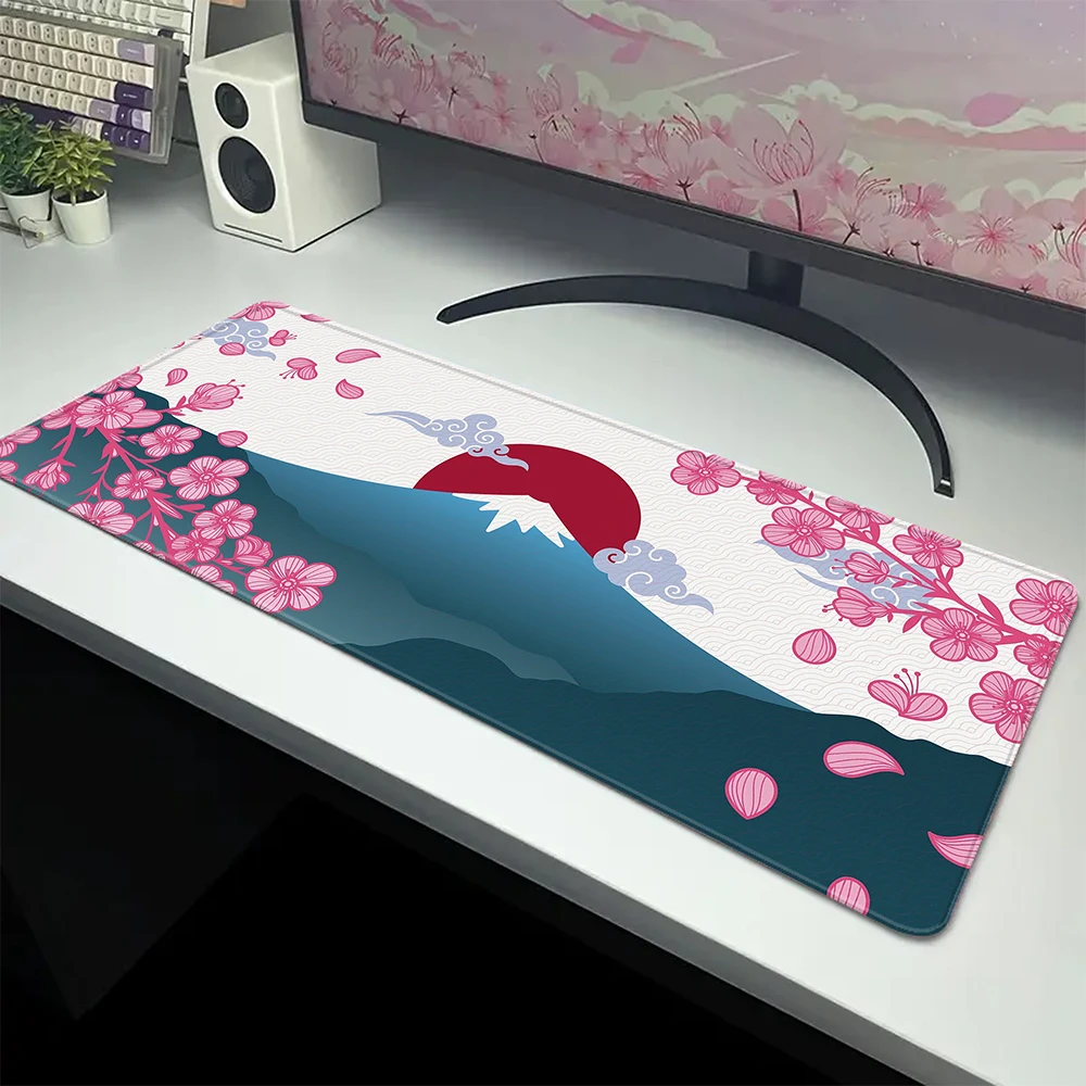 

Sakura Scenery Mouse Pad Large Anti-Slip Rubber Gaming MousePad Durable Desk Pad Thick Seam Edge Suitable for Office and Gaming