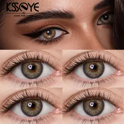 KSSEYE 1Pair Colored Contact Lenses Beauty Pupil Blue Lenses Eye for Natural Effect Eyes Cosmetic Brown Eye Lenses Free Shipping