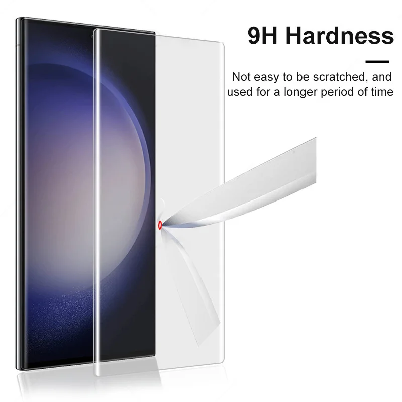 For Samsung S23 S22 Ultra Tempered glass UV Liquid Glue Screen Protector Galaxy S21 S10 S8 S9 Plus + S20 FE Note 8 9 10 20 Glass