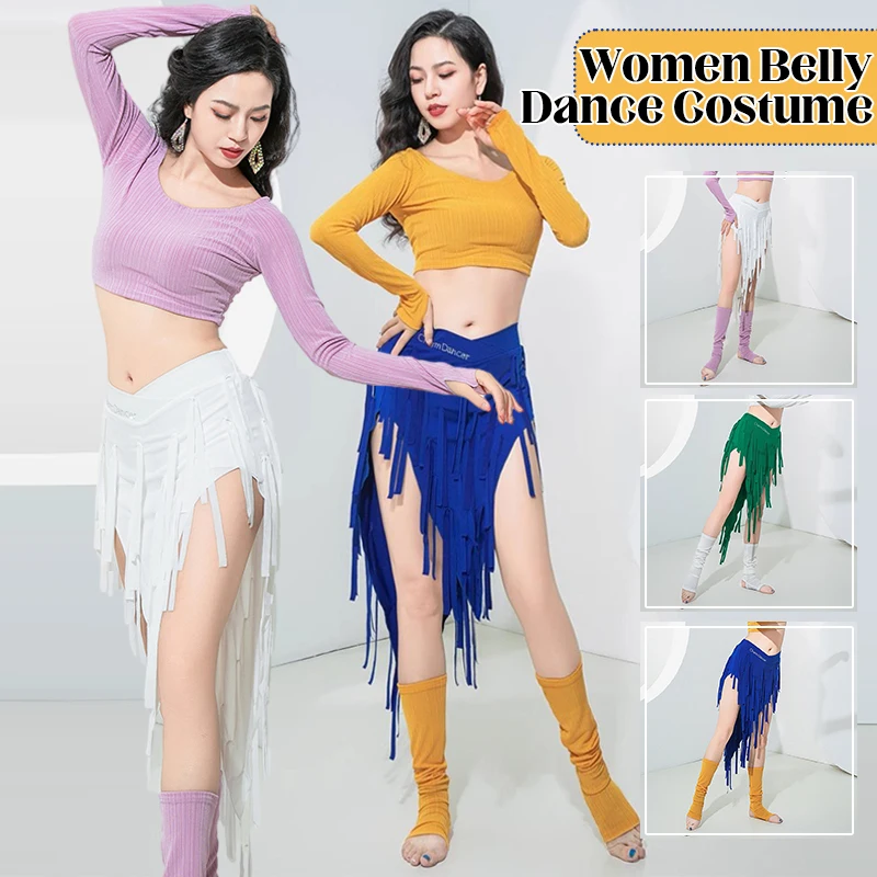 Belly Dance Triangle Hip Scarf Tassel Fringe Skirt Oriental Dancer Costume Women Dance Perform Sexy Long Tassels Wrap Belt Dress