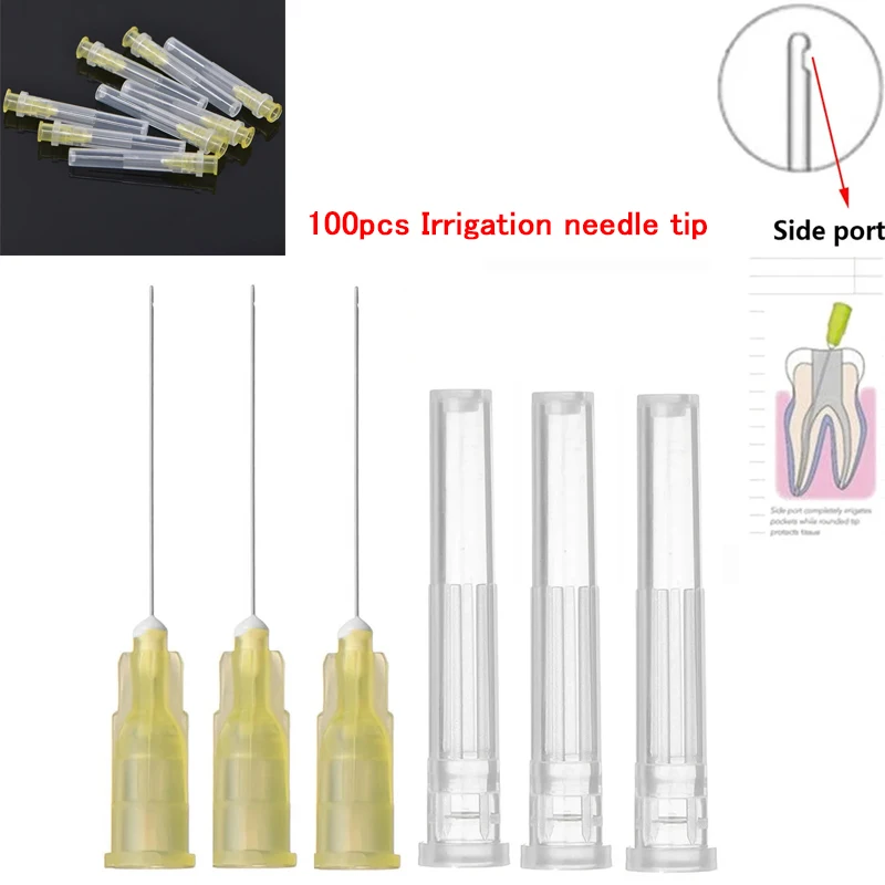 Dental Needle Tip Endo Irrigation End-Closed Side Hole Endo Syringe Root Canal Washing Needle Tip Oral Care Tooth Cleaning