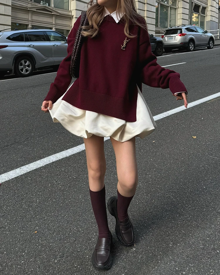 Lautaro Spring Summer Sweet Cute Soft Shiny Satin Mini Bud Skirt Women with Shorts High Waist Short Luxury Designer Clothes