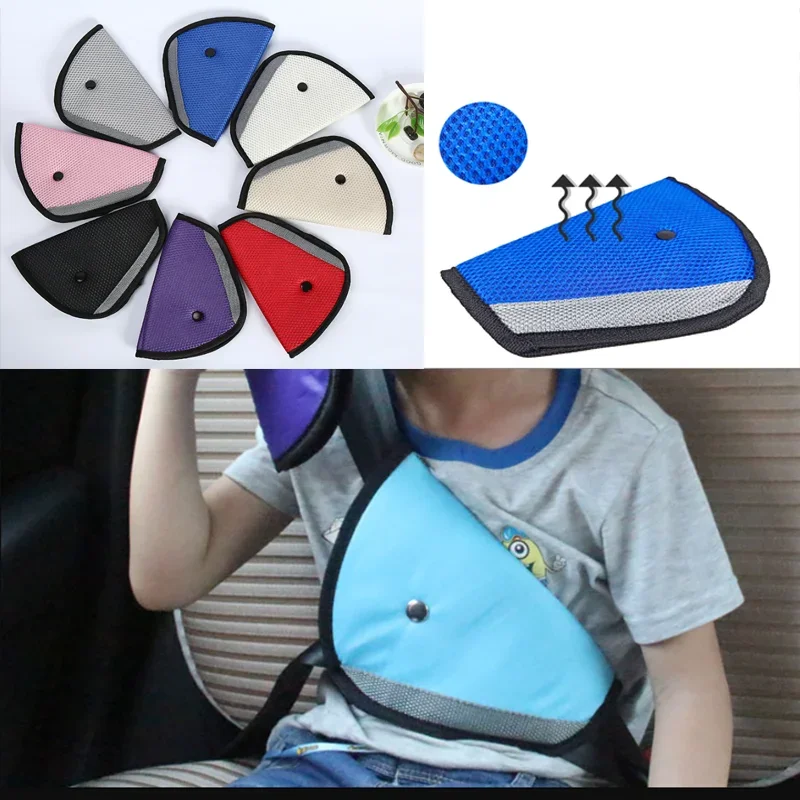 

Car Child Safety Belt Triangle Holder Adjuster Anti Strangulation Shoulder Protector Child Safety Protector Car Accessories