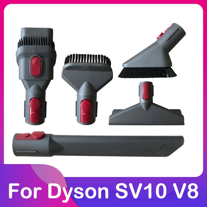 For Dyson SV10 V8 Vacuum Cleaner Quick Release Stubborn Dirt / Mini Soft Dust Brush Combination Mattress / Crevice Tool Spare