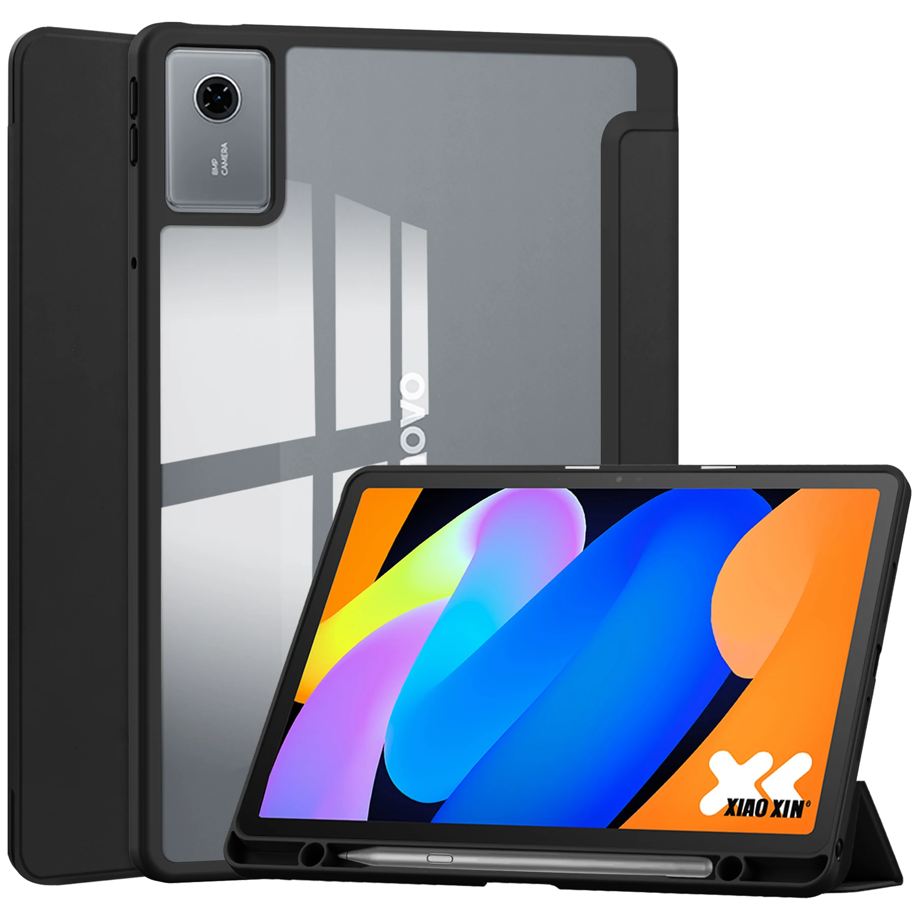 

For Lenovo Tab Idea 11" Xiaoxin Pad 2025 TB336ZU/336FU with Pen Holder Cover with Foldable Bracket Tablet Cover and Auto Sleep