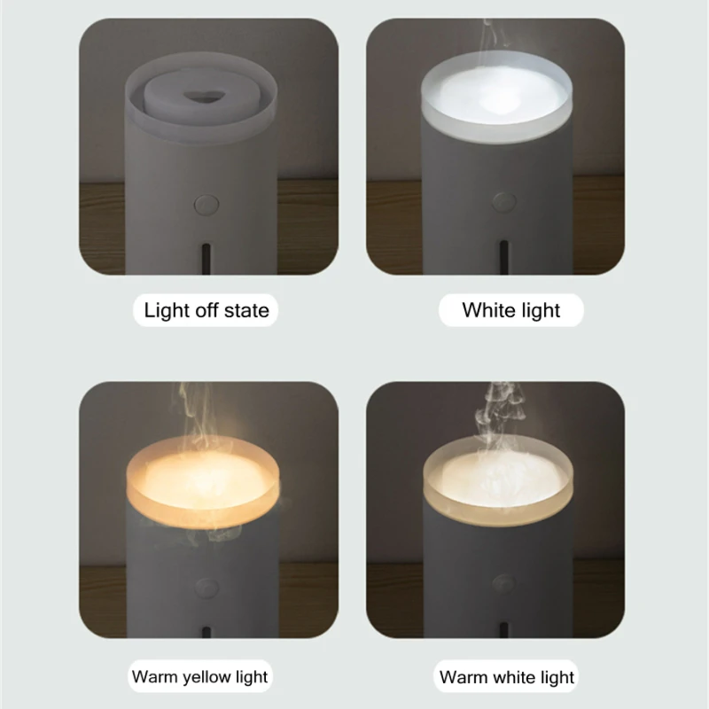 Smoke Ring Air Humidifier USB Ultrasonic  Maker 360ML Small Household Office Heavy Fog Sprayer Car Purifier with Night Light