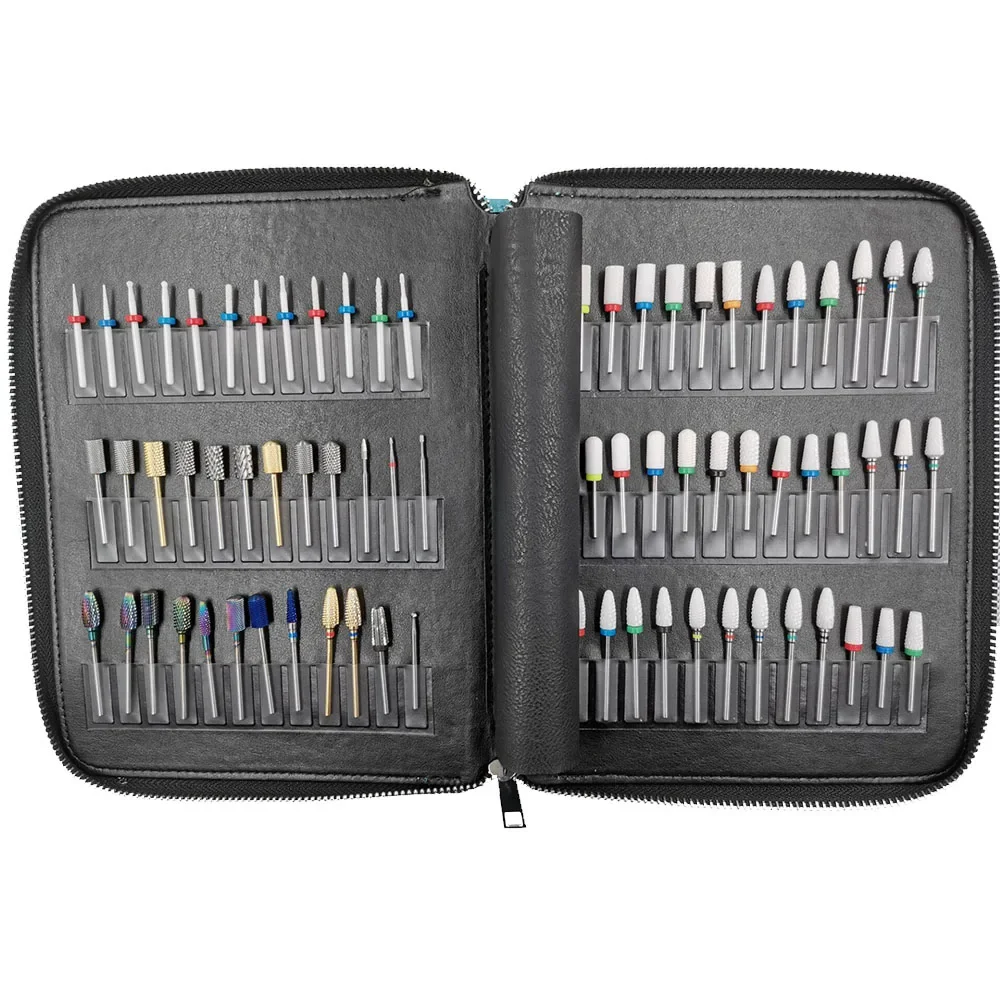 72 Pcs Nail Drill Bit Set Ceramic / Diamond / Tungsten Carbide Nail Drill Bits For Cuticle Remover