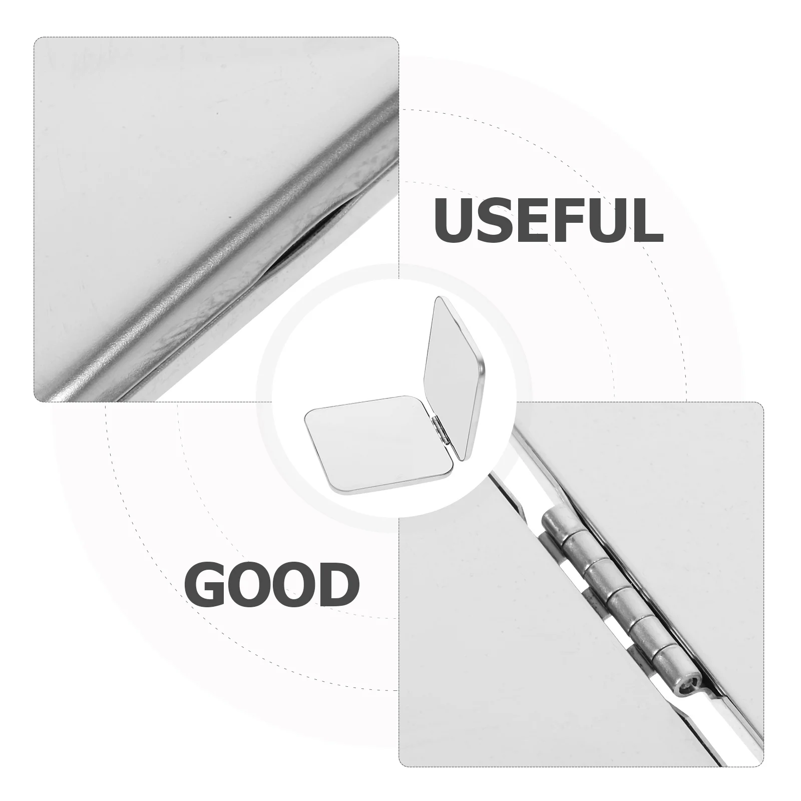 กระจกพกพาสแตนเลสขนาดกะทัดรัด กระจกแต่งหน้าพกพาขนาดเล็ก กระจกมือถือสำหรับเดินทาง กระจกมินิสำหรับผู้หญิง กระจกมือถือ