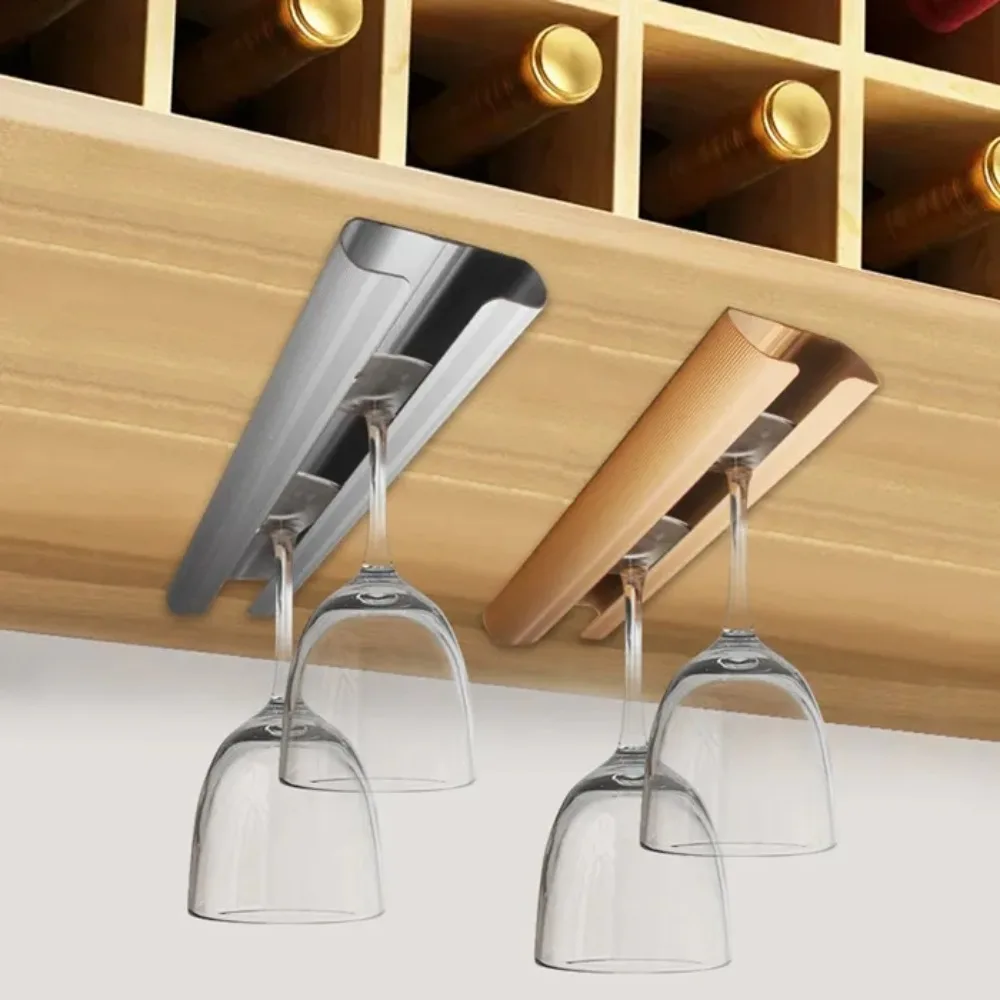 Creative Red Wine Cup Holder Hanging Goblet Wine Cabinet Glass for Decoration Household Kitchen Upside Down Shelf Aluminum Alloy