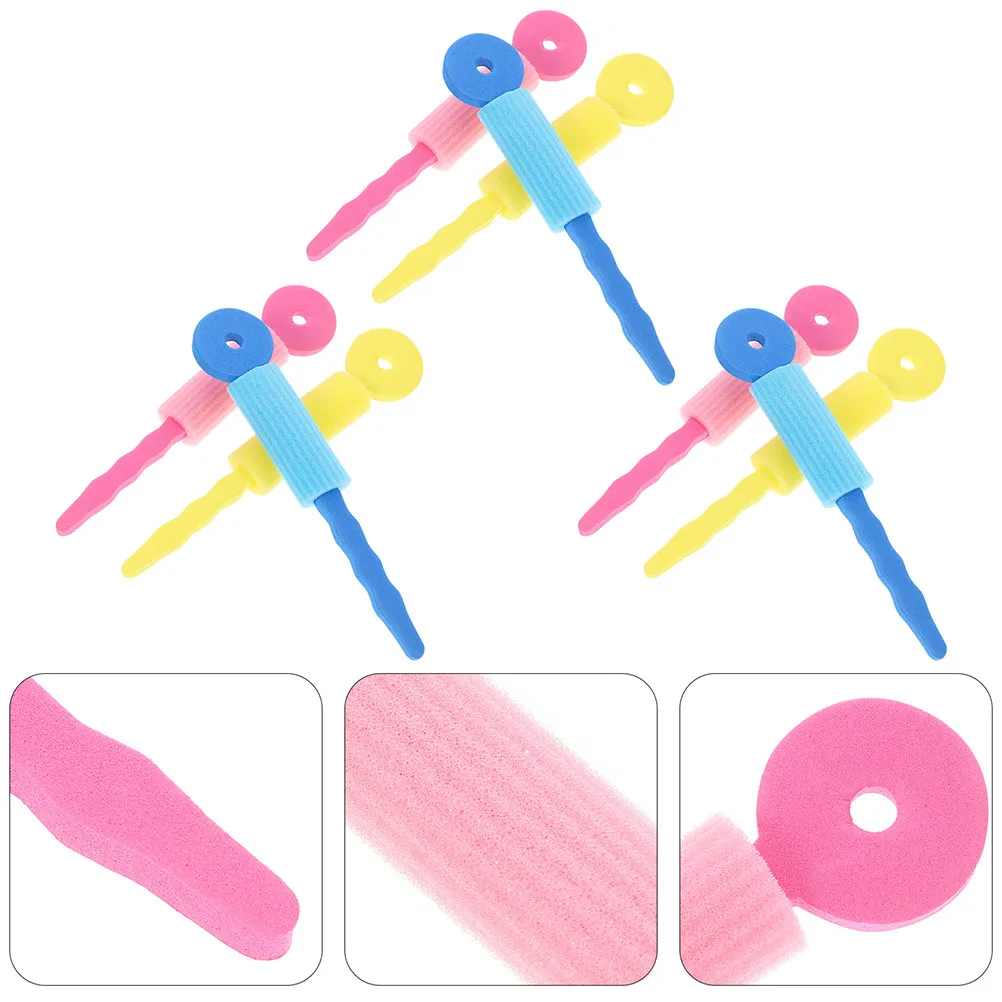 30Pcs Soft Sponge Hair Rollers Curlers No Heat DIY Curling Rods Tool for Natural Thick Medium Long Hair Curlers