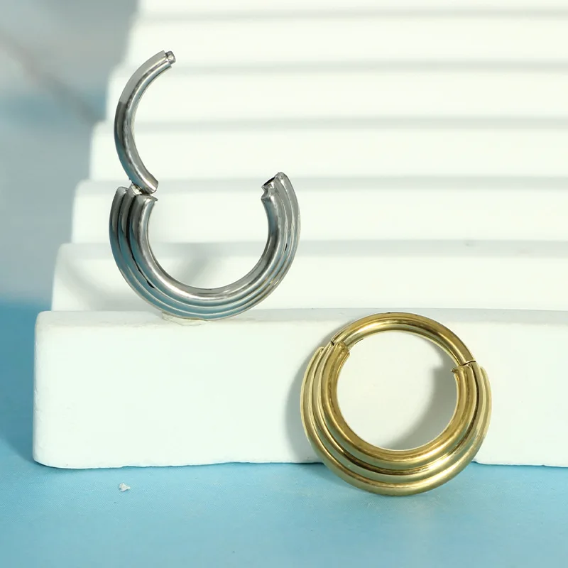 Nose Hoop Earrings Metal Nose - Body Jewelry And Earrings ulasan dan harga