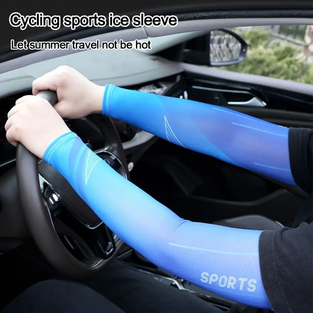 2Pcs New Unisex Cooling Arm Sleeves Cover Women Men Sports Running UV Sun Protection Outdoor Fishing Cycling Sleeves