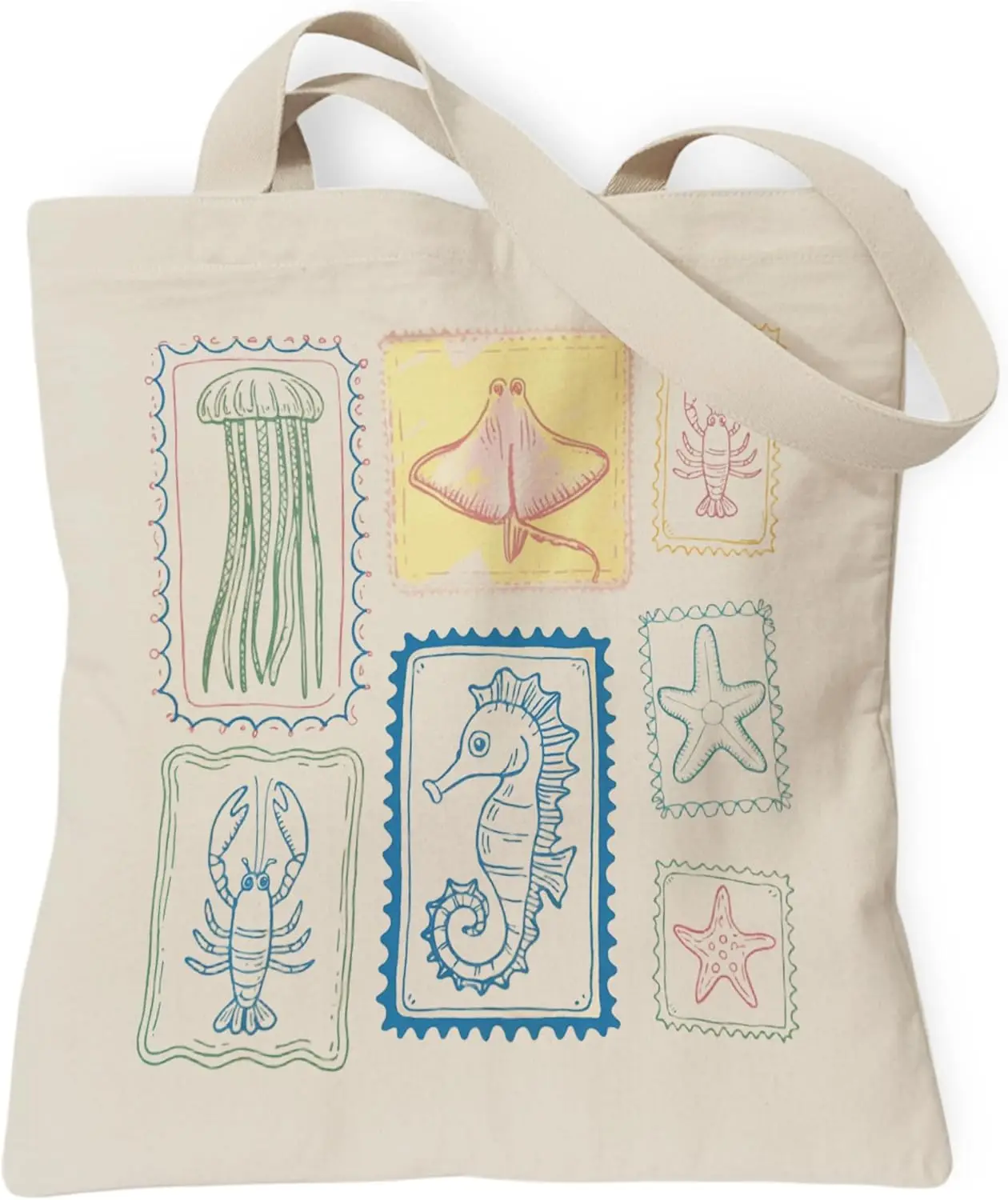 

Canvas Tote Bag, Reusable Shopping Bag for Women with Inner Pocket