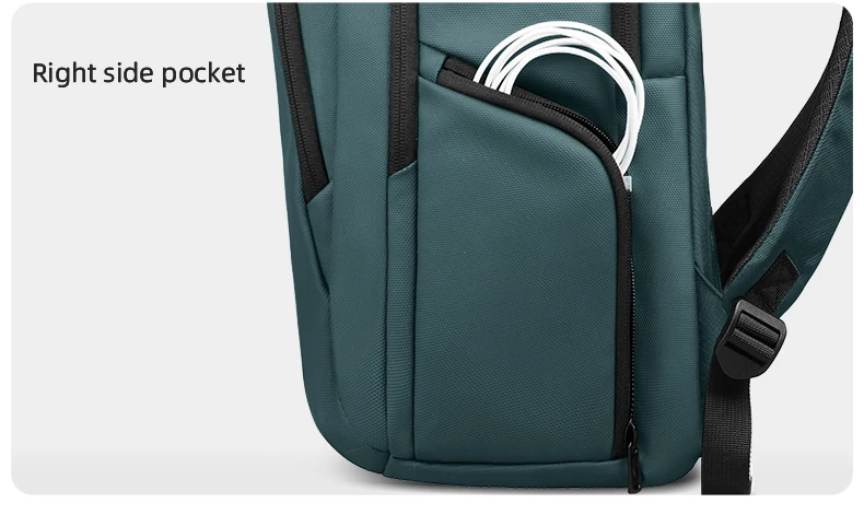 Heroic Knight Business-Laptop-Rucksack für die Arbeit, wasserdichtes Oxford-Gewebe, große Kapazität mit USB-Ladefunktion, tragbarer Herrenrucksack – Detail 9