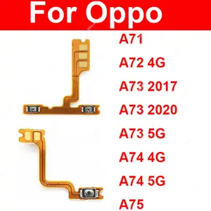 Bilashmart Volume Power Button Flex Cable OPPO A71 A72 A73 A74 A75 4G 5G On OFF Power Voulme Side Keys Buttons Switch Flex Cable