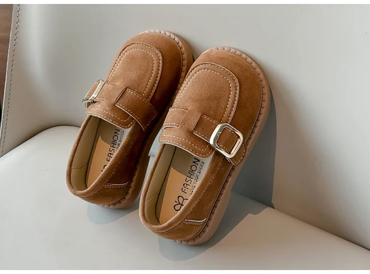 2026 Mädchen Flats Frühling Herbst Flache Slipper Schuhe für Kinder Mädchen Bequeme Weiche Wildleder Freizeitschuhe Schulschuhe Kinder – Detail 8