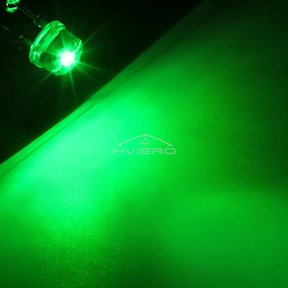 50Pcs 8mm Super Bright Diode Led Lamp Bead LED Power Bulb White Red Yellow Blue Green Emitting Light Decoration Atmosphere Neon