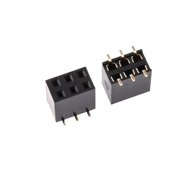 20PCS 2.54mm SMD SMT 2-40Pin Black Double row Female Header Connector 2P 3P 4P 5P 6P 7P 8P 10P 12P 14P 15P 20P 40Pin PCB JST