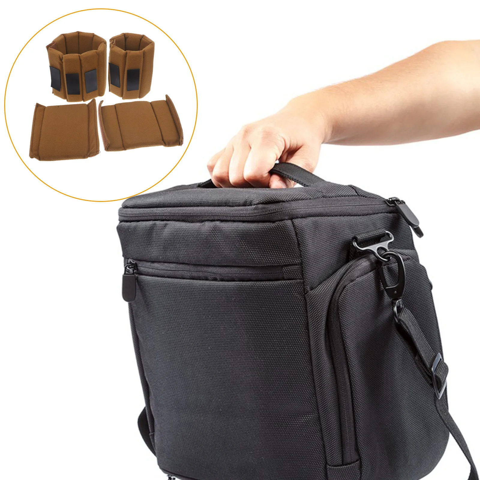 

4Pcs Camera Bag Accessories Insert Divider with Versatile Layout Options, Protective Epe Foam Core for Safe Transport of Digital