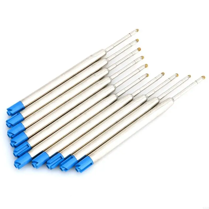 

Y5LB 10pcs Universal Standard Blue 1MM Nib Ball Point Pen Refills