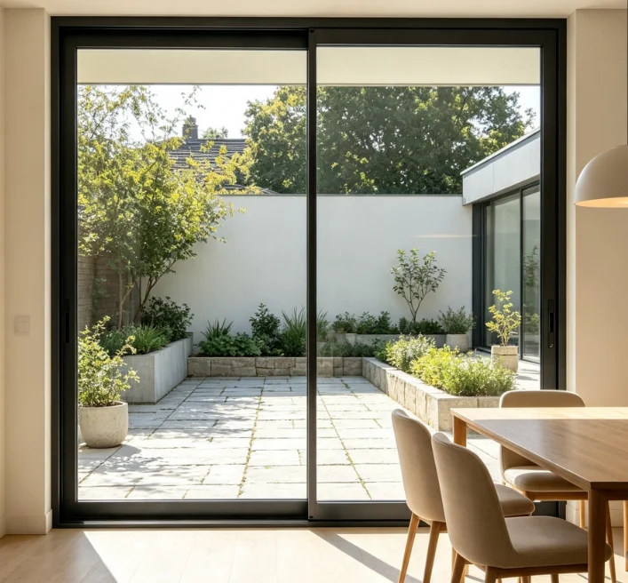 UV Protective Living Room Manual Aluminum Frame Glass Door High Quality Household Sliding Doors Space Saving Sliding Doors