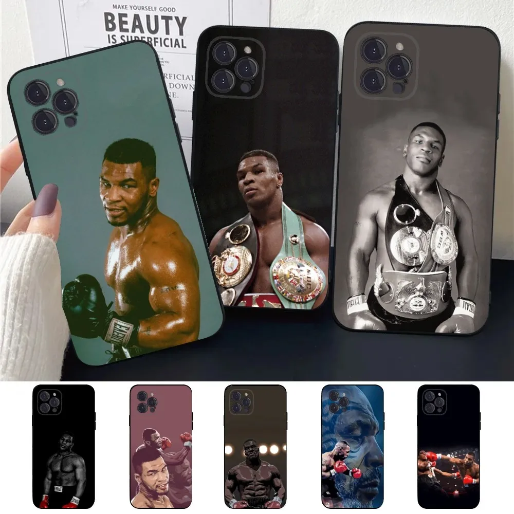 M-Mike T-Tyson  Phone Case For Apple iPhone 15,14,13,12,11,XS,XR,X,8,7,Pro,Max,Plus,mini Silicone Black Cover