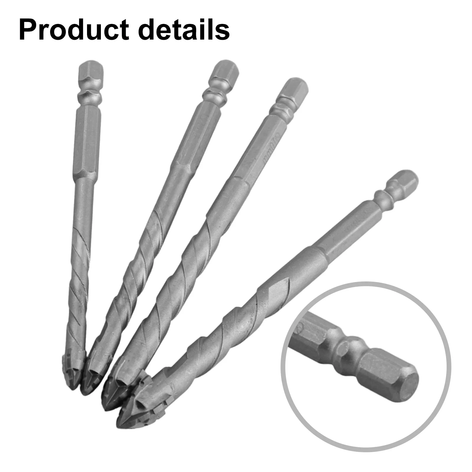 Punta da trapano eccentrica per piastrelle di vetro Punzonatura efficiente Punta da trapano triangolare Punzonatura Punta da trapano Forma a spirale Design stabile