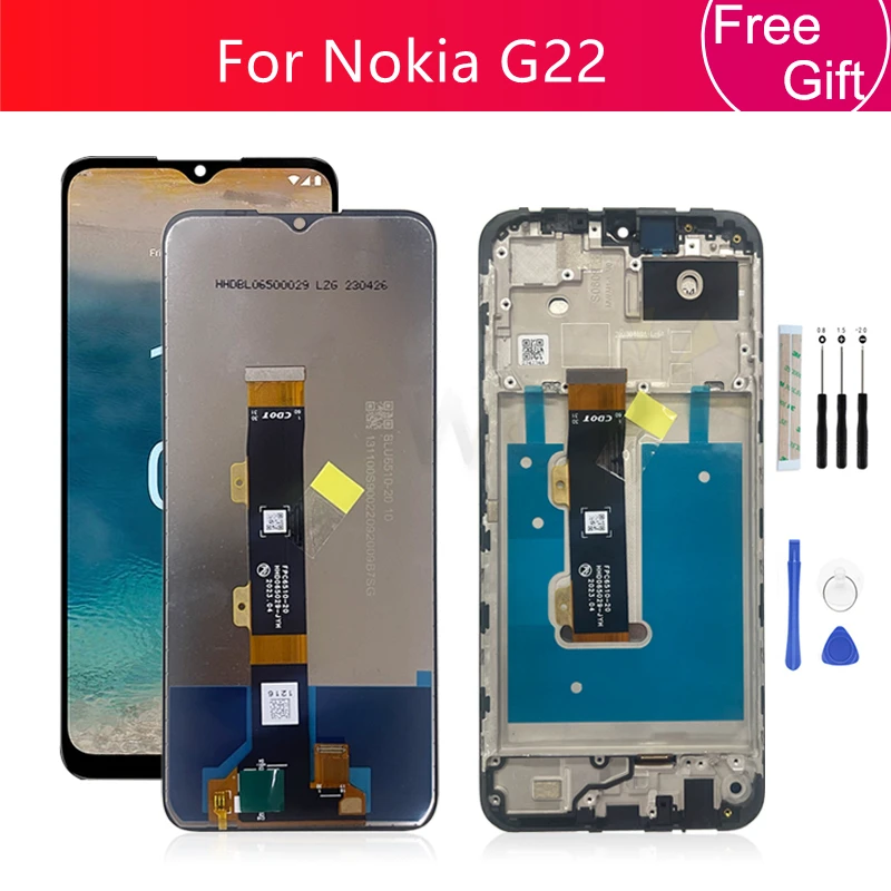 Screen For Nokia G22 LCD Display Touch Screen With Frame Digitizer Assembly For Nokia G22 Display Replacement 6.5\