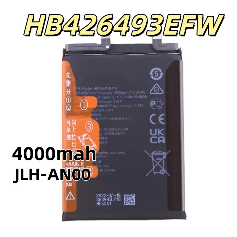 Replacement battery HB426493EFW for JLH-AN00 mobile phone battery new electric board 4000mah