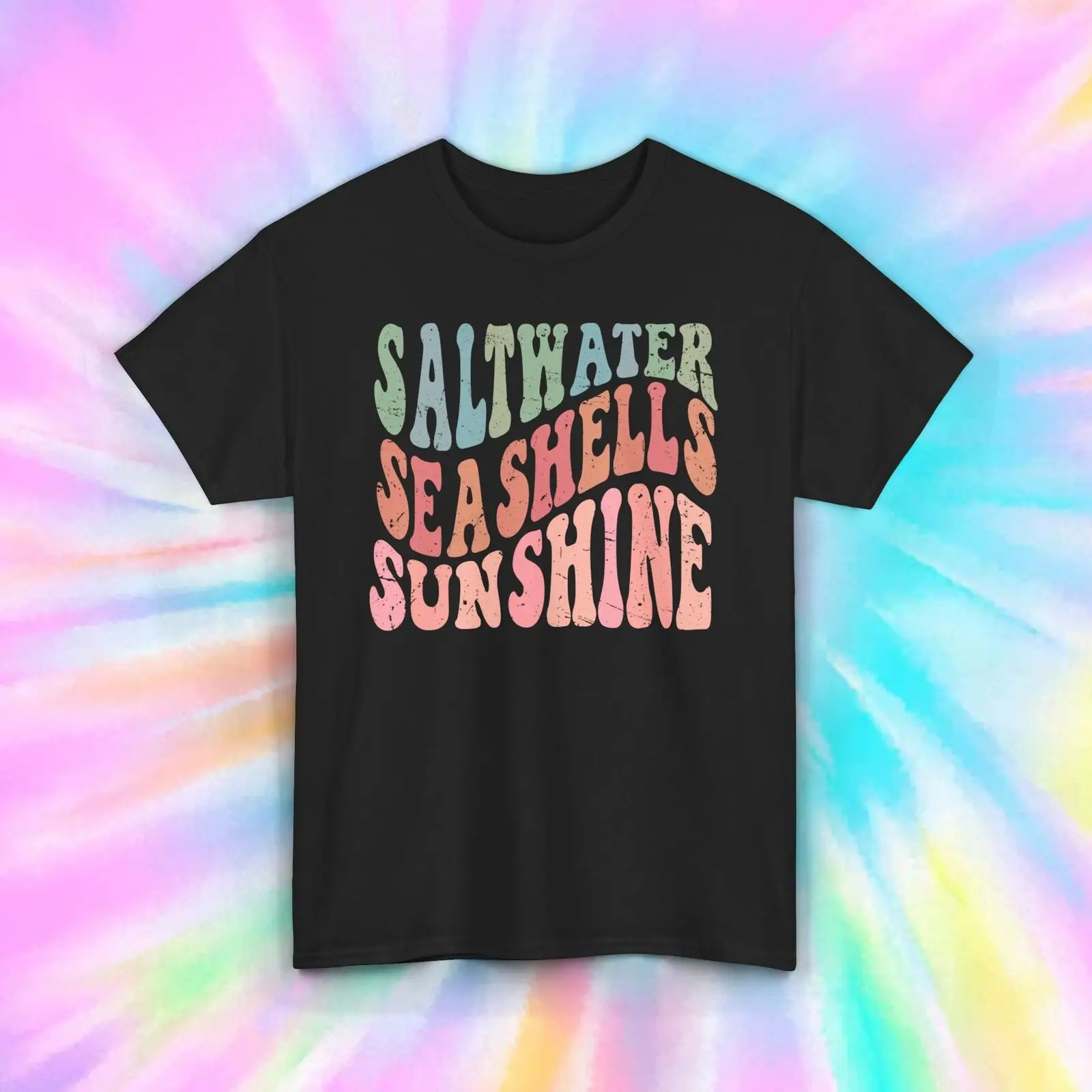 Beach Lover T-Shirt | Saltwater & Sunshine Graphic | S-5XL