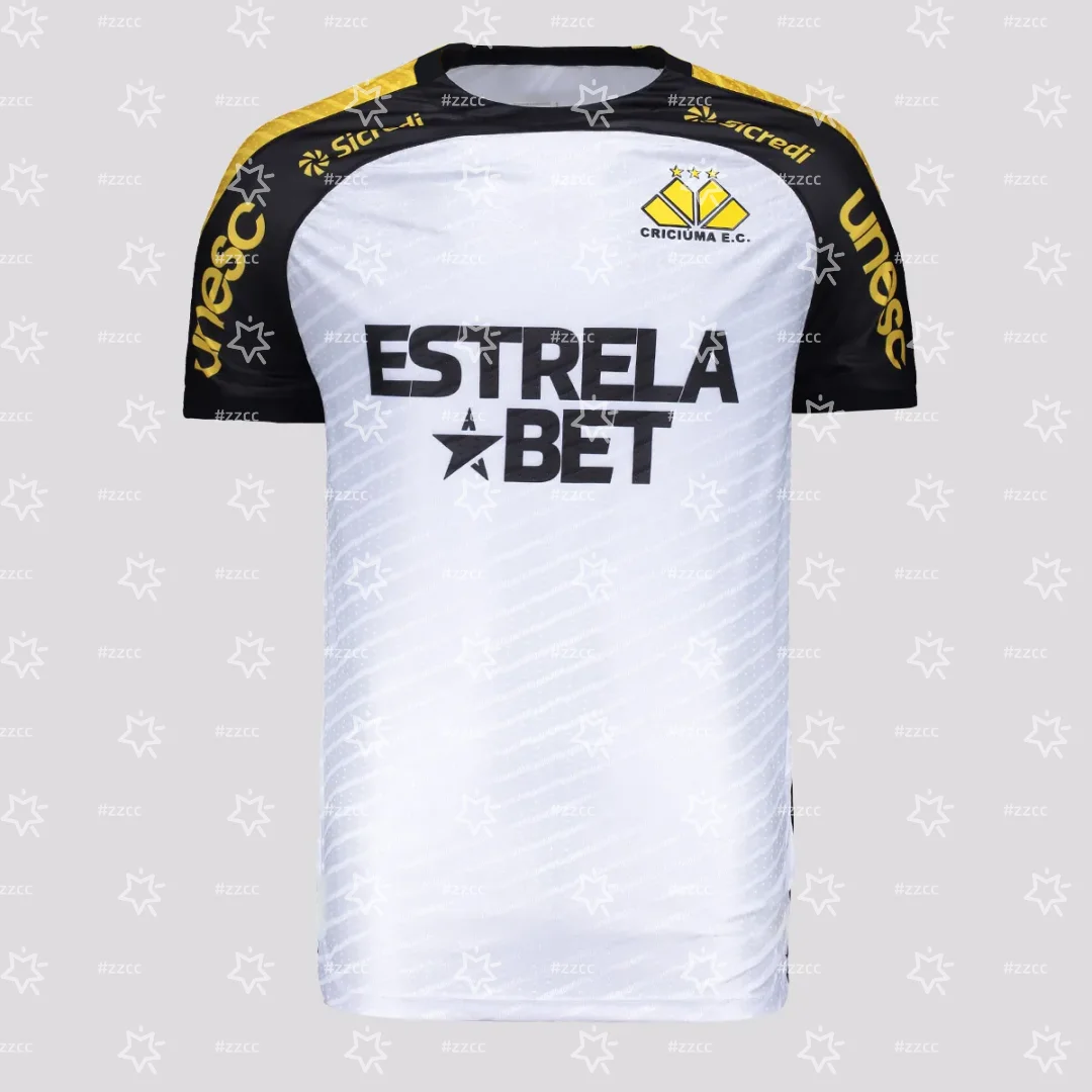 25-26 Criciúma EC home football jersey training Kit Fan gifts Summer Sports Men's T-Shirt Kid's Clothing Tee beach T-shirt ﻿