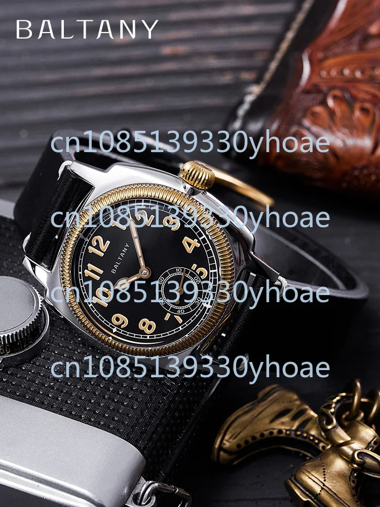 Retro 1926 Handmade Old Shell Small Three-Pin Bubble Sapphire 4036 Stainless Steel Mesh Chain Lightweight Formal Watch