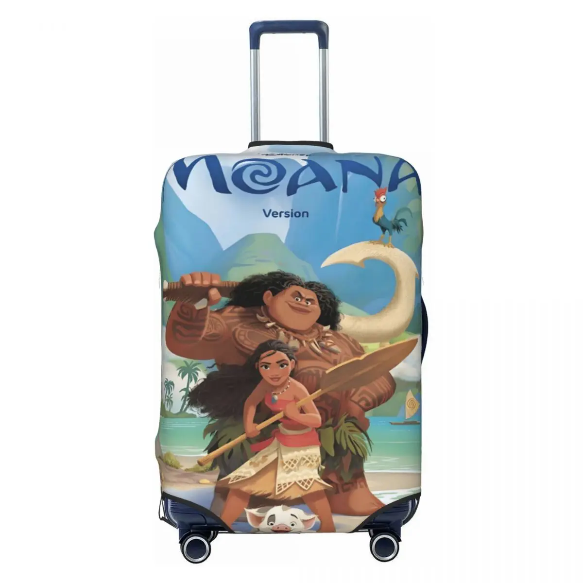 

Custom Moana Beautiful Princess Luggage Cover Protector Cute Cartoon Anime Print Travel Suitcase Protective Cover for 18-32 Inch