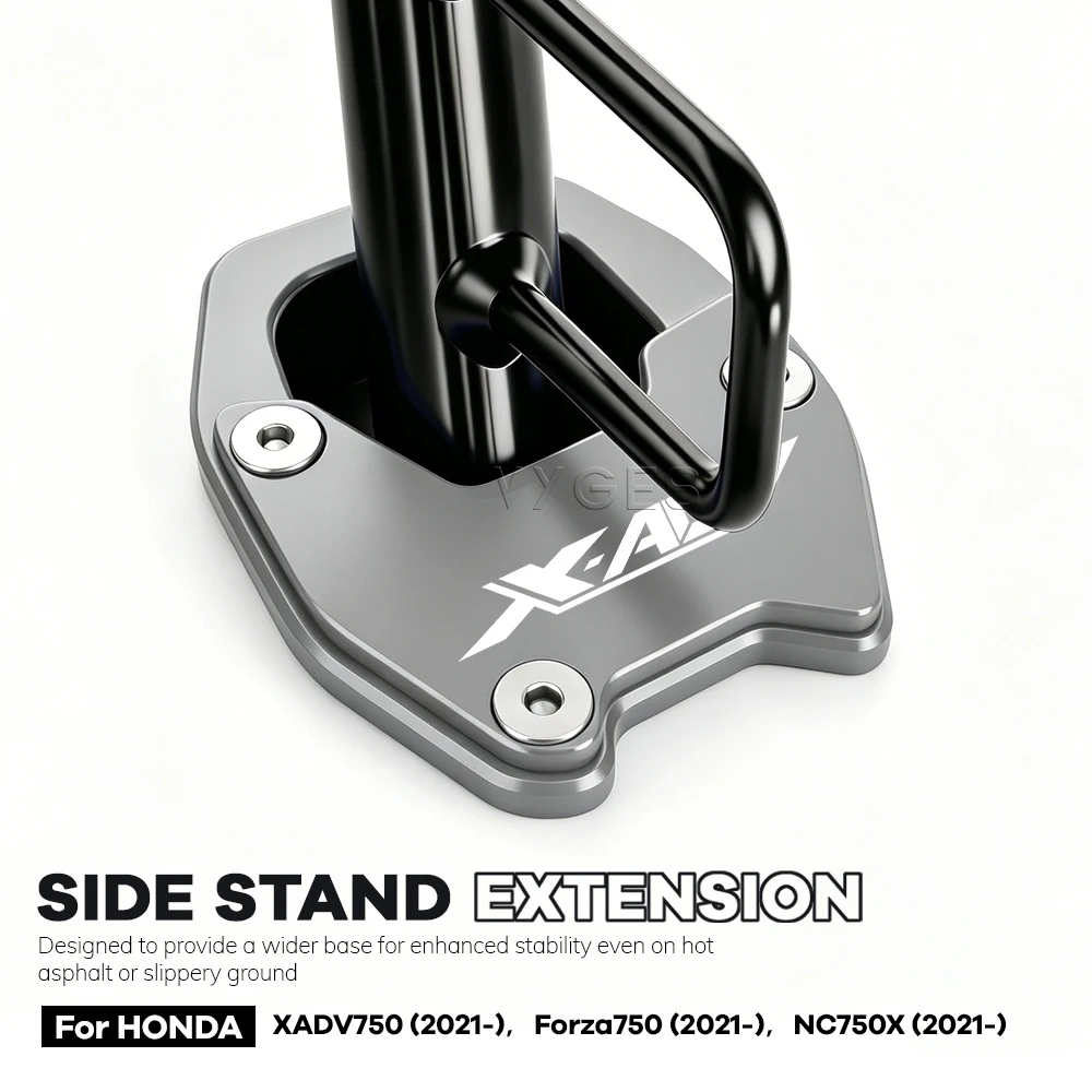 For Honda XADV750 Forza750 NC750X XADV 2021- Motorcycle Accessories Side Stand Extension Oversized Kickstand Base Extension