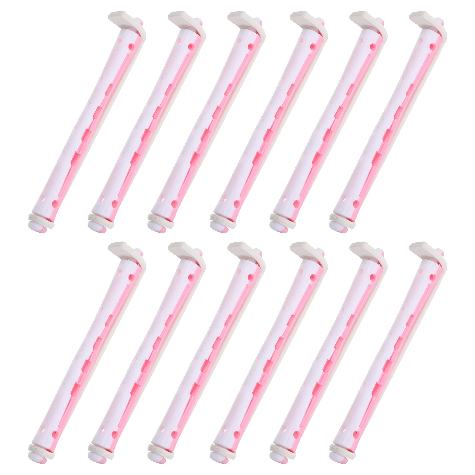 

12pcs Hair Perm Rods Curlers Colored Small Fine Pp Portable for Women Short Hair Travel Lightweight Practical Styling Tools