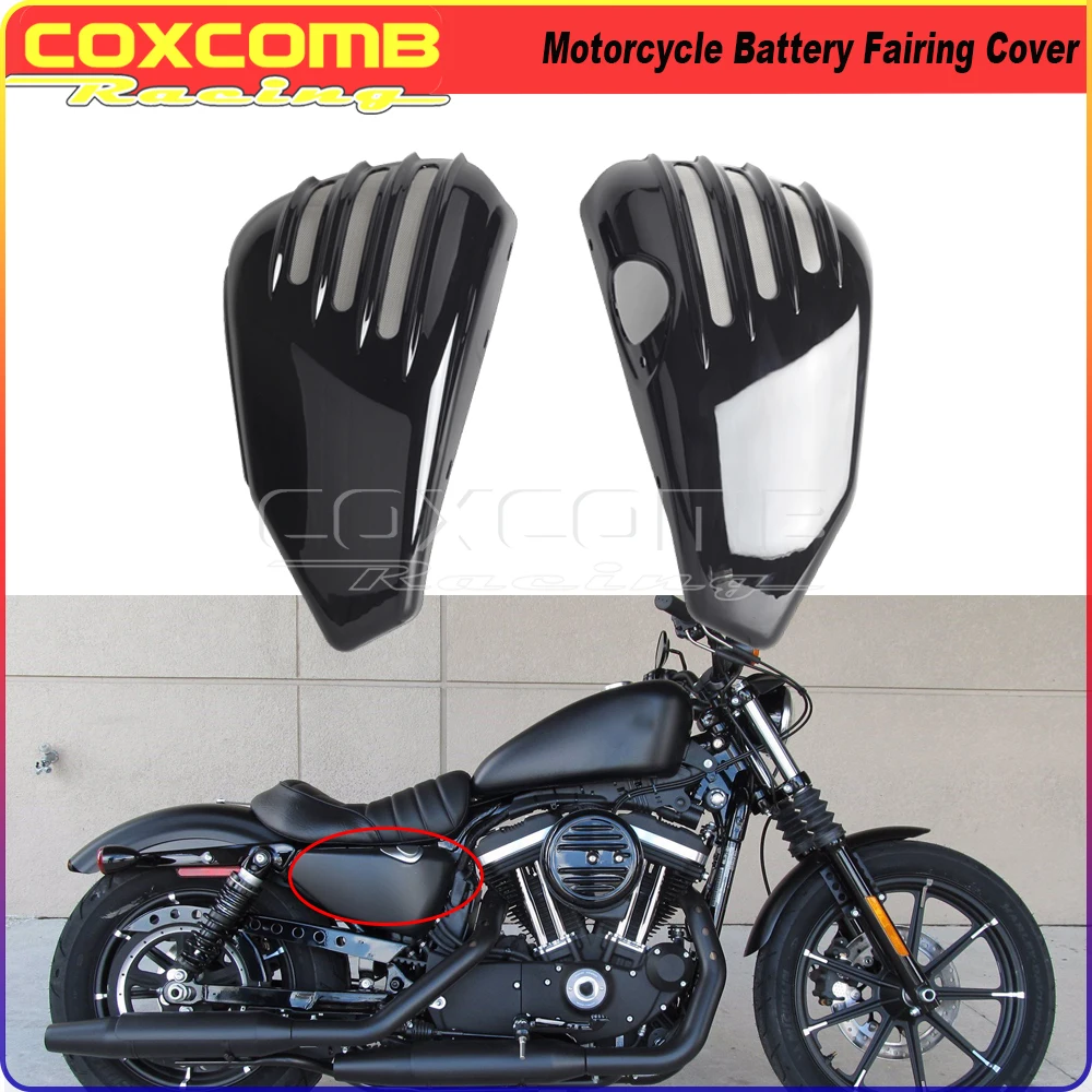 

Motorcycle ABS Plastic Matte Black Battery Fairing Cover For Harley Sportster 1200 XL1200L 883 XL 883R Custom Roadster 2004-2013