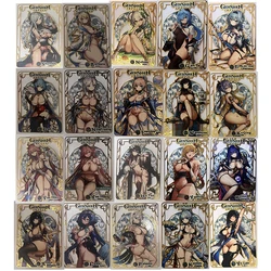 Anime Goddess Story Yae Miko Lumine Barbara Gunnhildr Hu Tao Ganyu Keqing Klee Metal Card Collectible Card Toy Birthday Gift