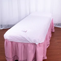 10 Uds. De sábanas desechables de 110x215cm, cubierta de mesa para viaje de negocios, cama de masaje, Spa no tejido, salón sólido, tatuaje de viaje, transpirable