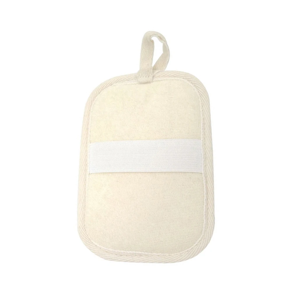 اللوف الإسفنج وسادة التقشير الطبيعي دش الغسيل للبشرة الناعمة مقبض مرن القماش دعم السموم حمام أداة #2